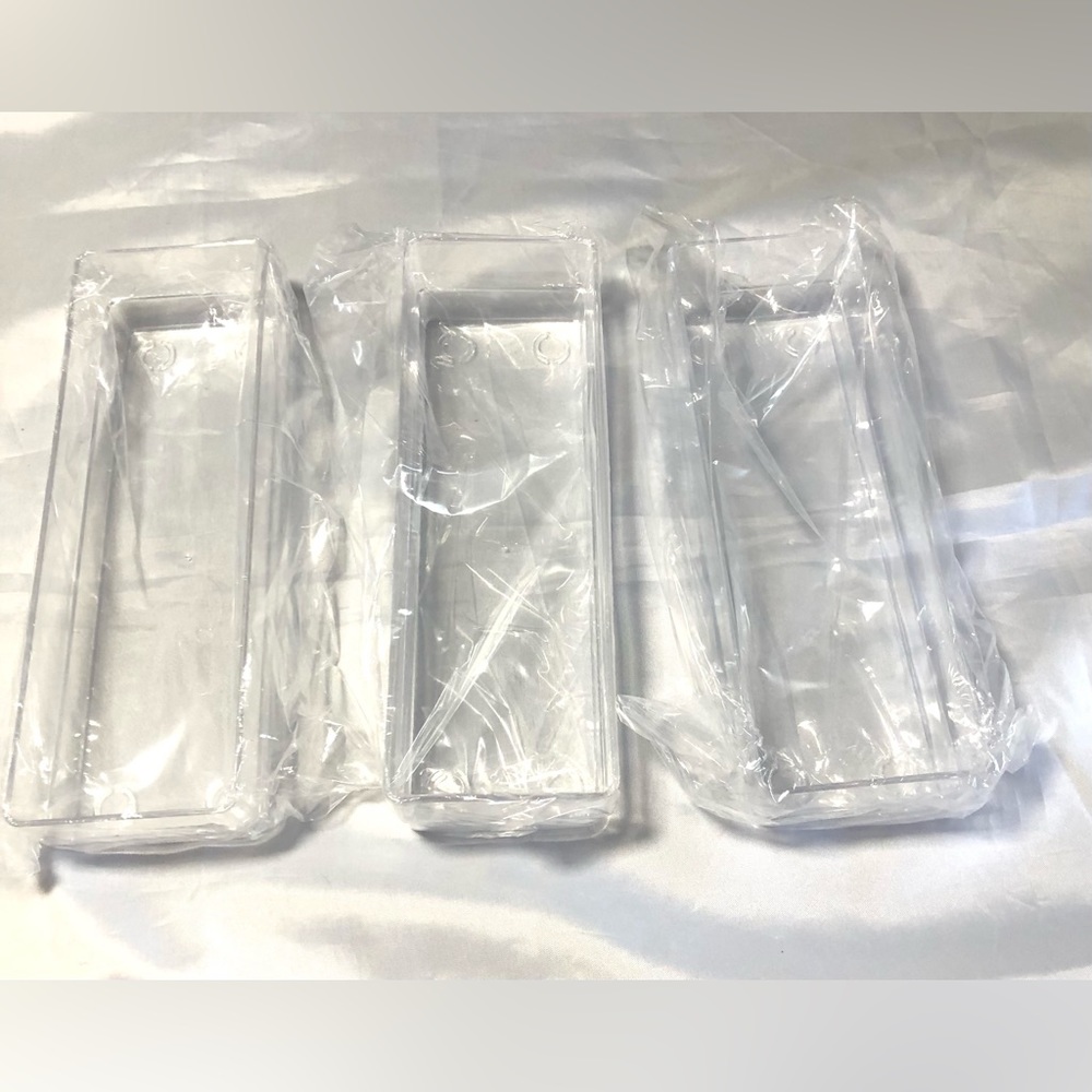 🛑CLEARANCE‼️ 🆕 set of 3️⃣ clear, stackable organizers